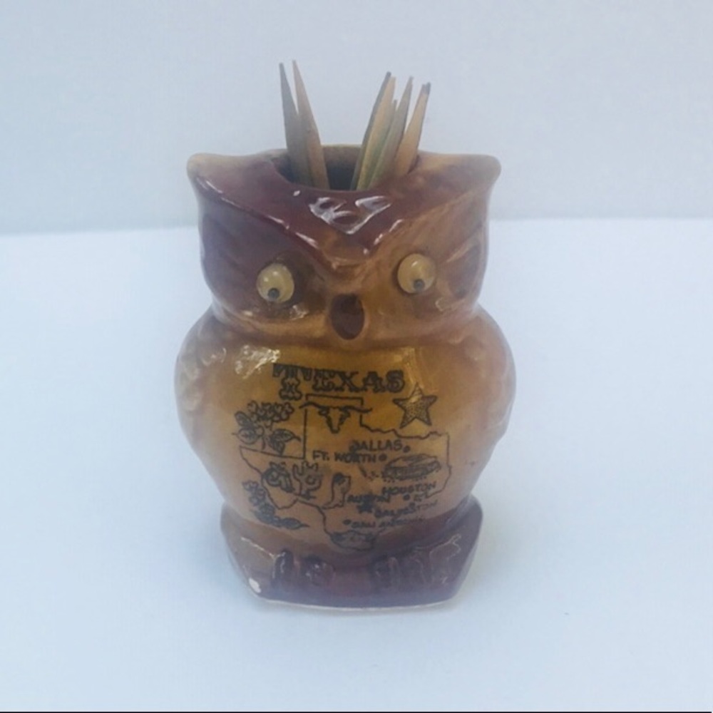 Vintage souvenir toothpick holder